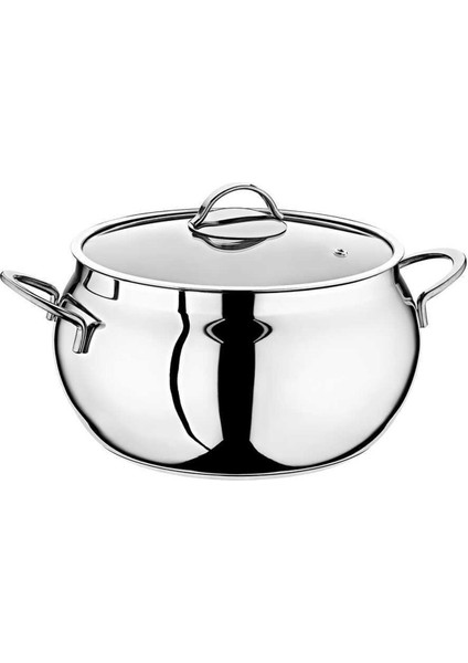 Collection - 2031 - 2 Parça, Indüksiyonlu, 28X18 cm - 10,5 Litre, Derin Çelik Tencere, Gümüş