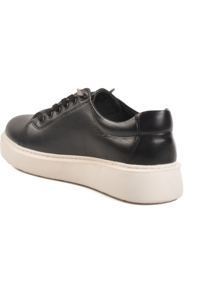 Siyah Hakiki Deri Erkek Günlük Ayakkabı A-55 M fırsatları