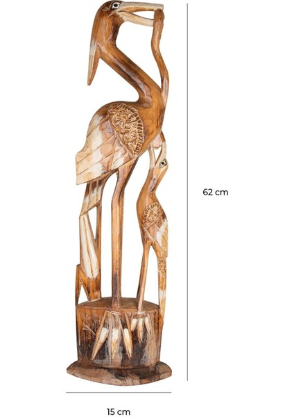 Ahşap Tablo Dekoratif Duvar El Yapımı Pelikan 15 cm x 62 cm modelleri