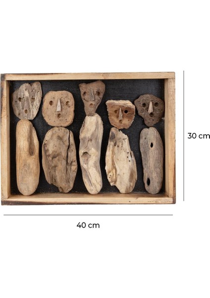 Dekoratif El Yapımı Ahşap Çerçeve Figür 30 cm x 40 cm modelleri