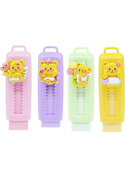 Honey Bear Sürgülü Silgi (ER-4540) 4 Adet