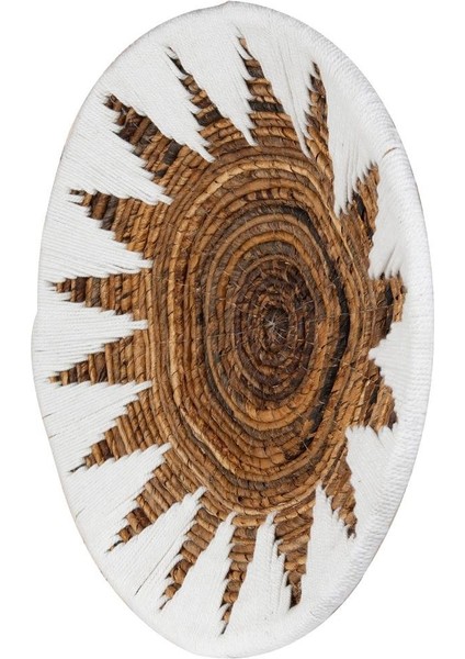 Bohem Hasır Yuvarlak Duvar Dekoru Bambu ve Makrome İle Yapılan Duvar Süsü 50 cm x 50 cm fiyatları