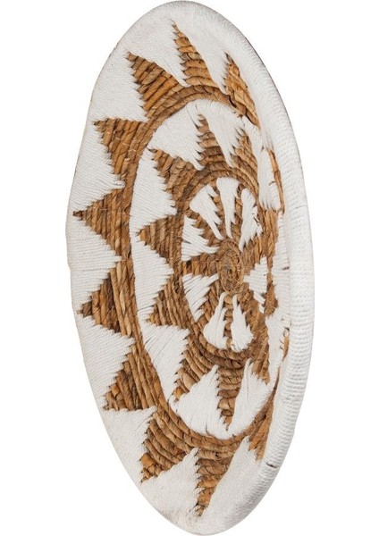 Bohem Hasır Yuvarlak Duvar Dekoru Bambu ve Makrome İle Yapılan Duvar Süsü 50 cm x 50 cm fiyatları