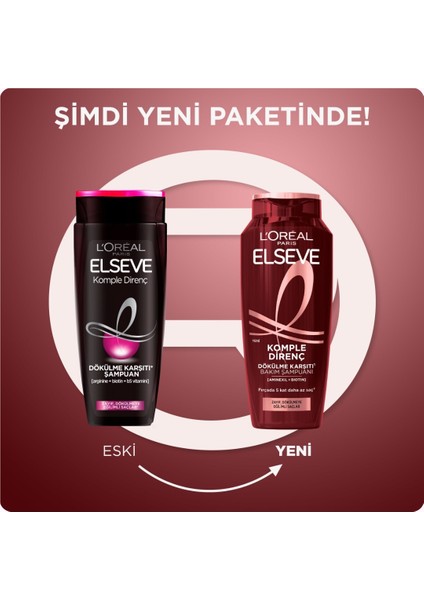 L'oréal Paris Elseve Komple Direnç Şampuan 300 ml Tarak Hediyeli fırsatları