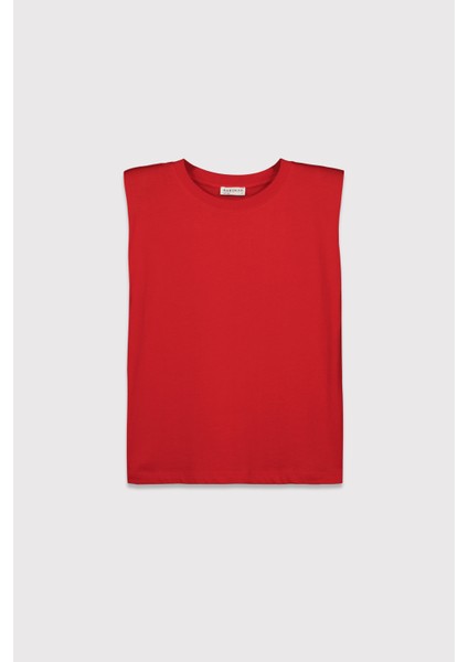 Omuz Vatkalı Kolsuz T-Shirt indirimleri
