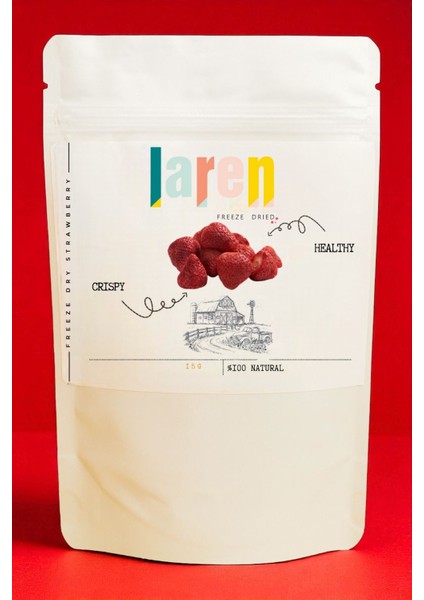 (Dondurularak Kurutulmuş) Tüm Çilek- Doğal ve Sağlıklı Atıştırmalık (15 gr)