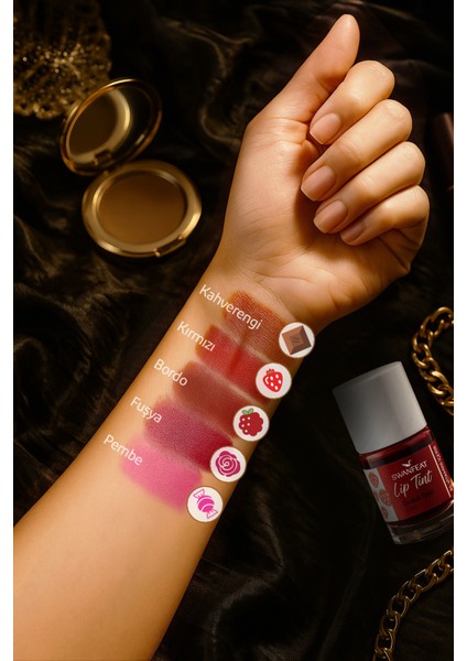 Lip Tint 5li Avantajlı Paket B5 Vitaminli Nemlendirici Fuşya, Pembe, Kırmızı, Bordo, Kahverengi