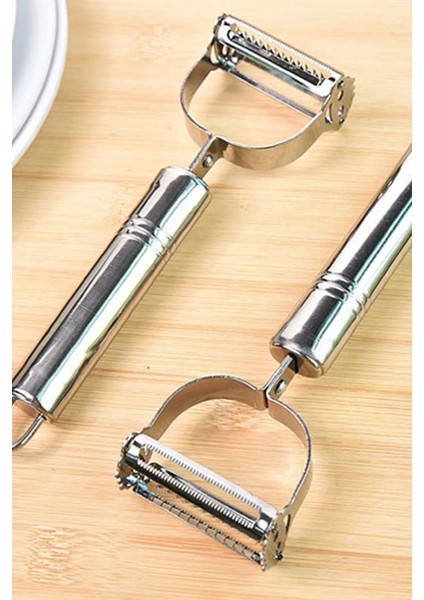 Paslanmaz Çelik Çift Fonksiyonlu Jülyen Doğrayıcı - Sebze Meyve Soyucu fırsatları