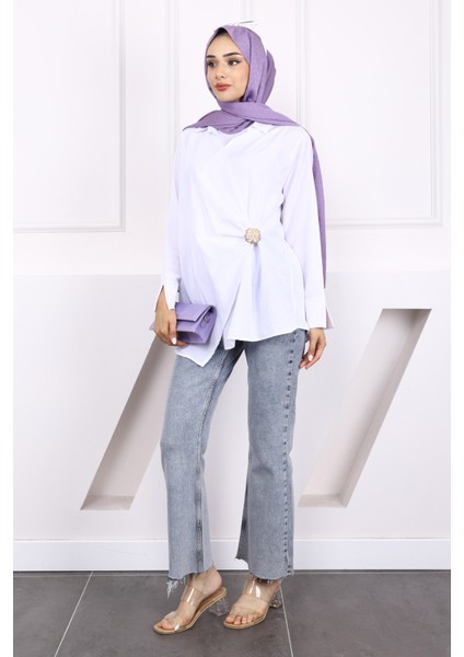 Beyaz Toka Detaylı Kimono fiyatları