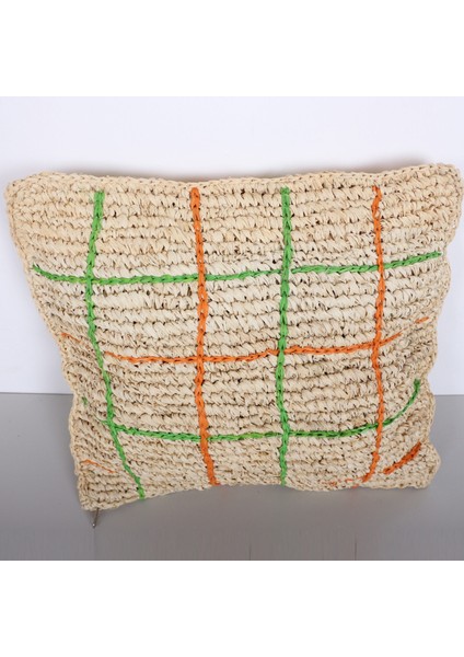 MYLAMP Çift Yön Örgü 47x47cm. Doğal & Rafya Kırlent modelleri