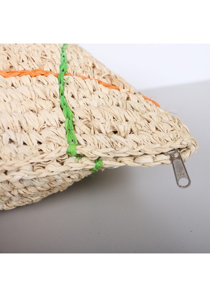 MYLAMP Çift Yön Örgü 47x47cm. Doğal & Rafya Kırlent fırsatları