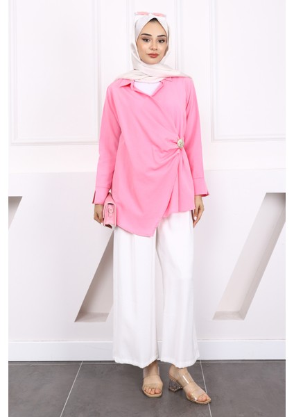 Pembe Toka Detaylı Kimono fiyatları