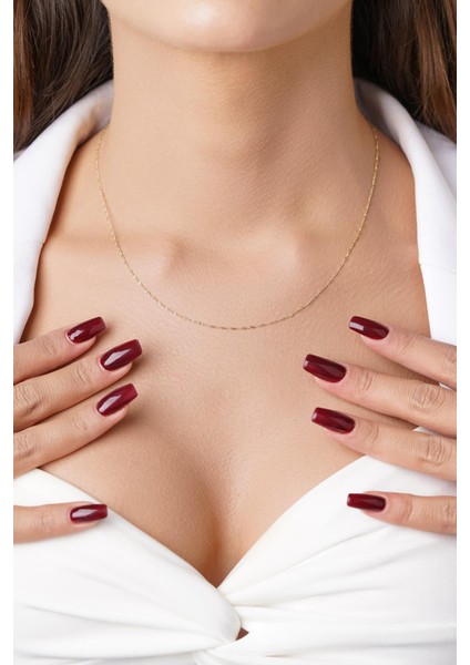 14 Ayar Altın Baby Singapur Zincir Kolye 0.75 mm fiyatları