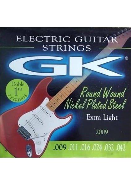 Medina Artigas – Gk Electric Guitar Strings – 2009 – Extra Light 9-42 – Round Wound – Nickel Plated fiyatları