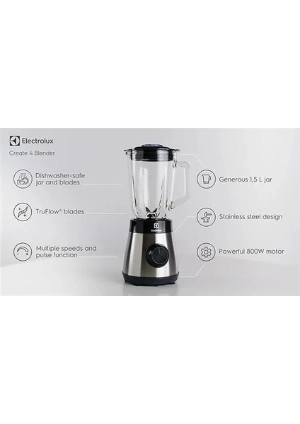 E4TB1-6ST Sürahili Blender, 800 W, 1.5 Litre Sürahili, Çoklu Hız Ayarlı, Paslanmaz Çelik fiyatları