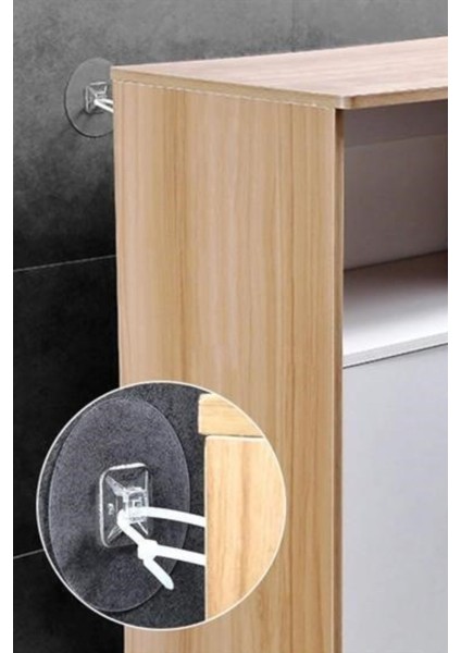 Yapışkanlı Eşya Sabitleyici Aparat Çocuk Koruma Sabitleme Aparatı 1 Çift fiyatları