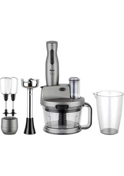 Mr Chef Quadro Blender Seti, 900 ml Hazne, Paslanmaz Çelik Bıçaklar, Antrasit (8682511901315)