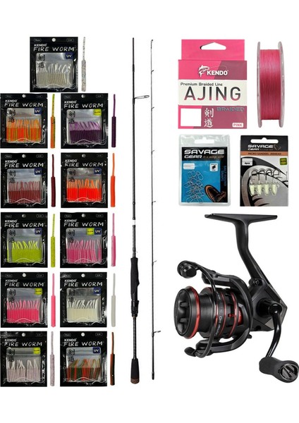Ultra Lrf Seti Savage Gear Sg2 Ultra Light Game 2.13M 2-10GR &okuma Ceymar CHD-2500A Olta Makinesi