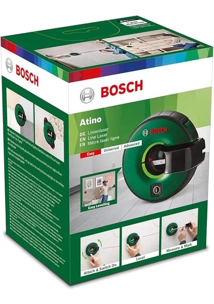 Home & Garden Atino Çizgi Lazeri (2,2 M Çalışma Alanı, +- 0,3° Hassasiyet, 1 x Aa Pil, 1 x Jel fiyatları