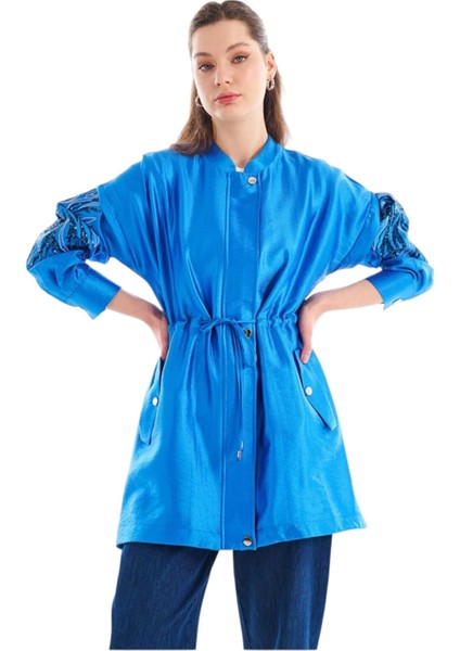 Kadın Nakış Işlemeli Belden Ayarlanabilir Ceket fiyatları