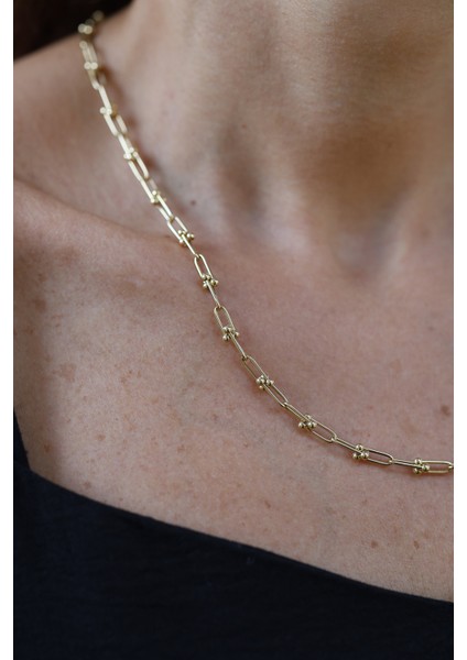 14 Ayar Altın Minimal Bisiklet Zincir Gerdanlık modelleri
