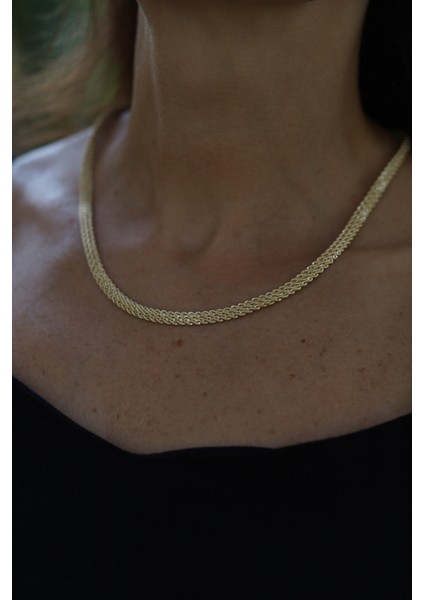 14 Ayar Altın Kalın Örme Halat Zincir Gerdanlık fiyatları