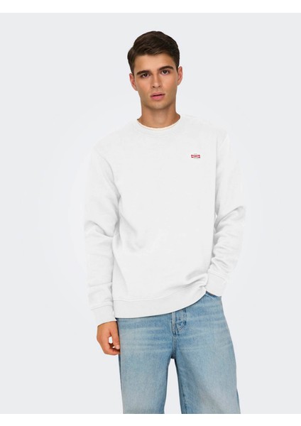 Onsdawson Beyaz Erkek Sweatshirt 22033193 modelleri