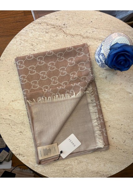 Yün Ipek Şal – G Desen | A+ Kalite | Çift Taraflı | Dört Mevsim Kullanım