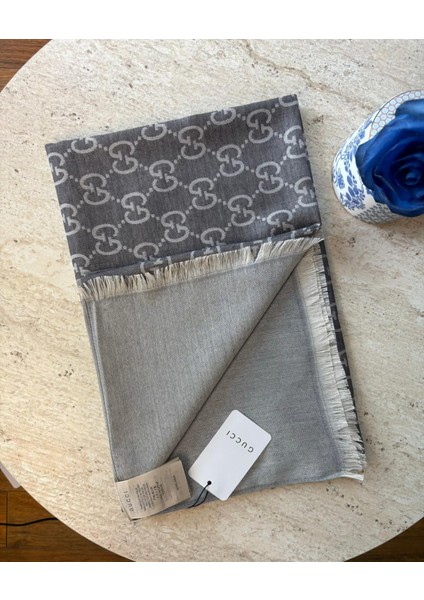 Yün Ipek Şal – G Desen | A+ Kalite | Çift Taraflı | Dört Mevsim Kullanım