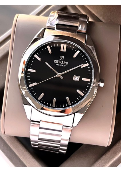 Çelik Kordon Takvim Özellikli 5 Atm Suya Dayanıklı Erkek Kol Saati VS.BLKT.0521