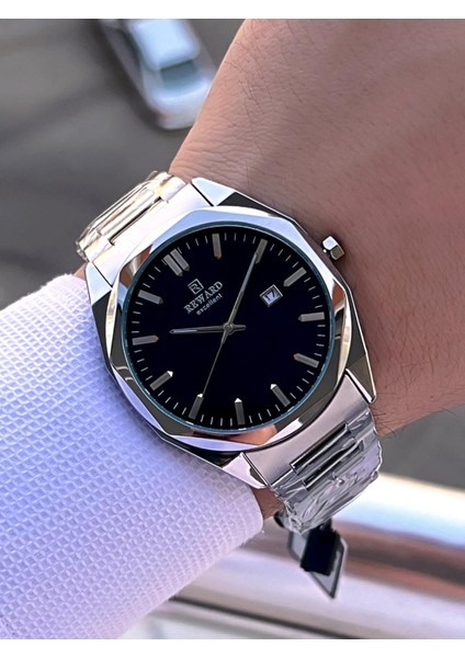 Çelik Kordon Takvim Özellikli 5 Atm Suya Dayanıklı Erkek Kol Saati VS.BLKT.0521 modelleri