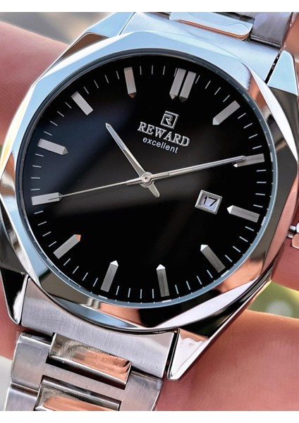 Çelik Kordon Takvim Özellikli 5 Atm Suya Dayanıklı Erkek Kol Saati VS.BLKT.0521 fırsatları