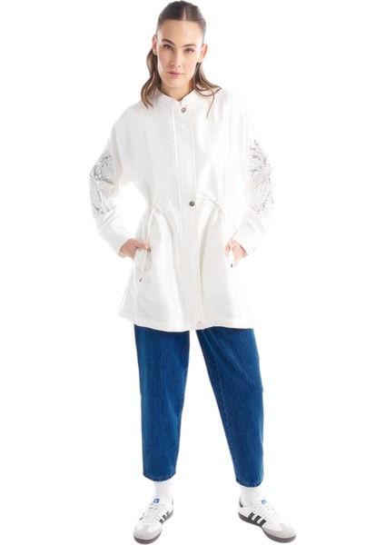 Kadın Nakış Işlemeli Belden Ayarlanabilir Ceket