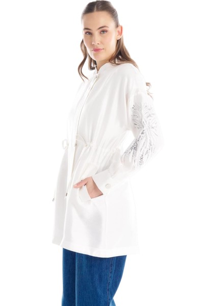 Kadın Nakış Işlemeli Belden Ayarlanabilir Ceket modelleri