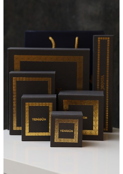 14 Ayar Altın Turkuaz Taş Gövdeli Tek Taş Detaylı Set indirimleri