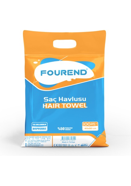 100 Adet Tek Kullanımlık 40X70 Saç Havlusu - Kullan At Havlu