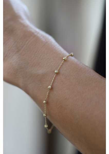 14 Ayar Altın Force Zincirli Dorika Bileklik-2