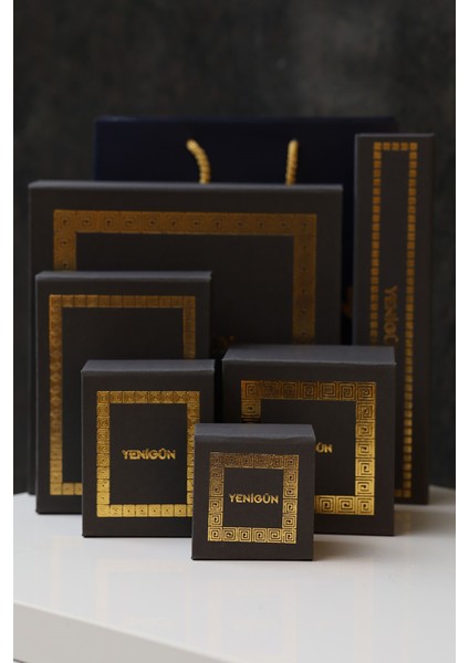 14 Ayar Altın Kalın Örme Halat Zincir Set indirimleri