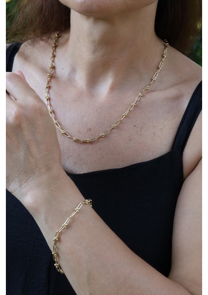 14 Ayar Altın Minimal Bisiklet Zincir Set indirimleri