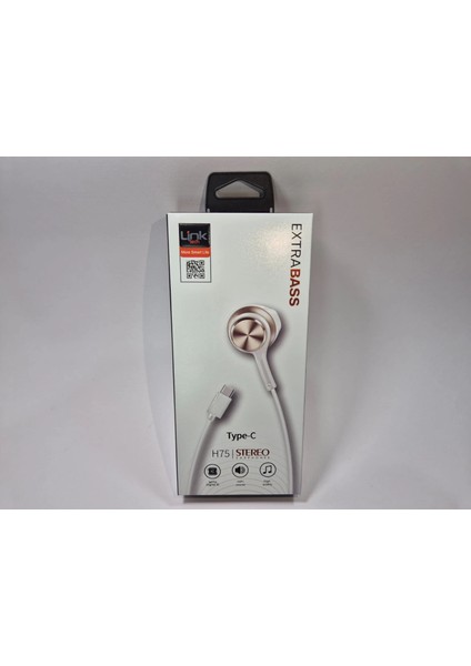 Ekstra Bass Kablolu Kulaklık , Linktech H75 Gold Type-C Mikrofonlu Metal Kablolu Kulaklık , Premium Type-C Kablolu Kulaklık fiyatları