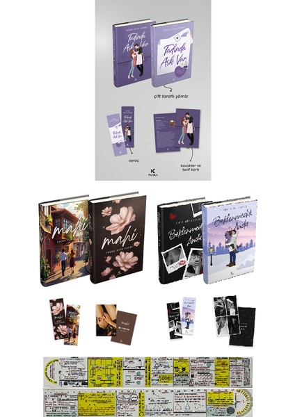 Tuğba Atıcı Coşar 3 Kitap Set/tadında Aşk Var+Mahi+Beklenmedik Anda (Ciltli) + Mat. Öğreten Cetvel