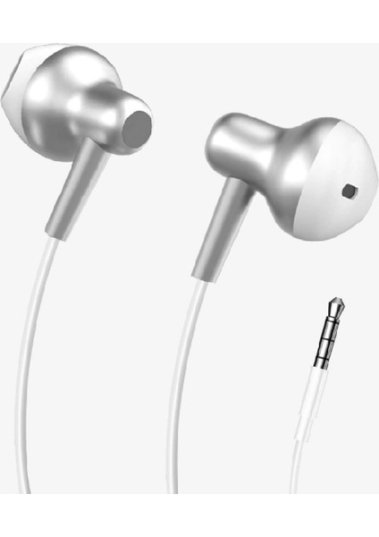 Süper Bass Kablolu Kulaklık , Linktech H677 Beyaz Mikrofonlu Metal Kablolu Kulaklık , Premium Aux Kablolu Kulaklık