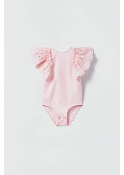 Kız Çocuk Kısa Kollu Pamuklu Çıtçıtlı Body