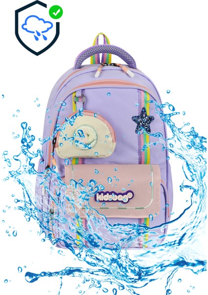 Kawaii Kore Model Kapaklı Lüks Kız Çocuk Ortopedik Ilkokul Çantası Folyolu Beslenme ve Kalemlik