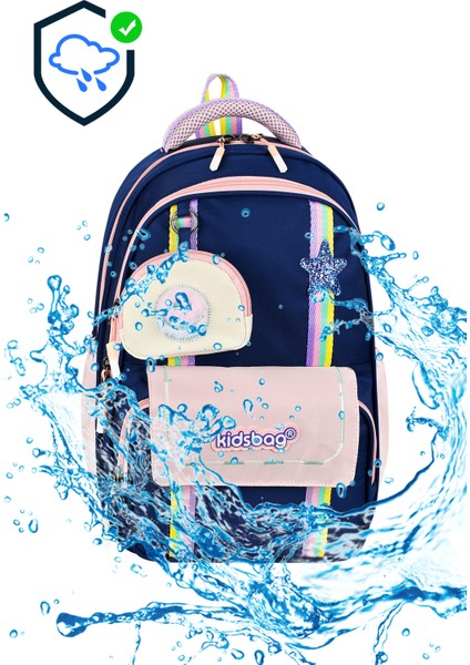 Kawaii Kore Model Kapaklı Lüks Kız Çocuk Ortopedik İlkokul Çantası Folyolu Beslenme, Kalemlik indirimleri