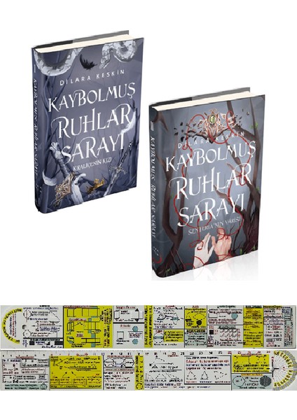 Kaybolmuş Ruhlar Sarayı 2 Kitap Set Dilara Keskin (Ciltli) + Mat. Öğreten Cetvel