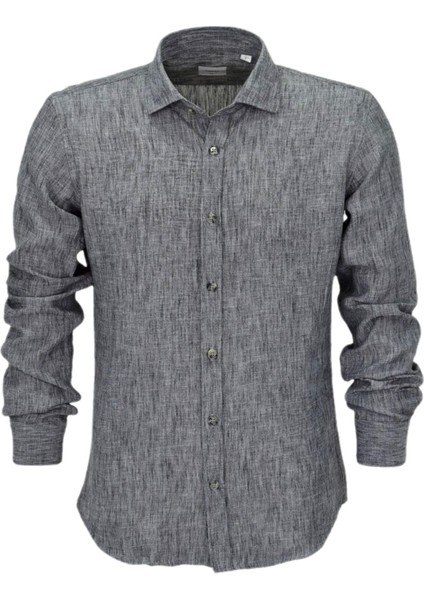 Erkek Yazlık Slim Fitt Uzun Kol Gömlek 2431 BGL-ST04755