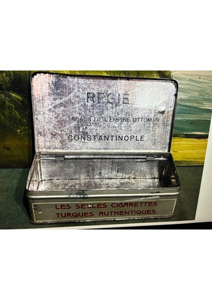Regie Des Tabacs Constantinople Osmanlı Devlet Armalı Teneke Tütün Kutusu 14,5 cm 8 cm 4 cm fırsatları