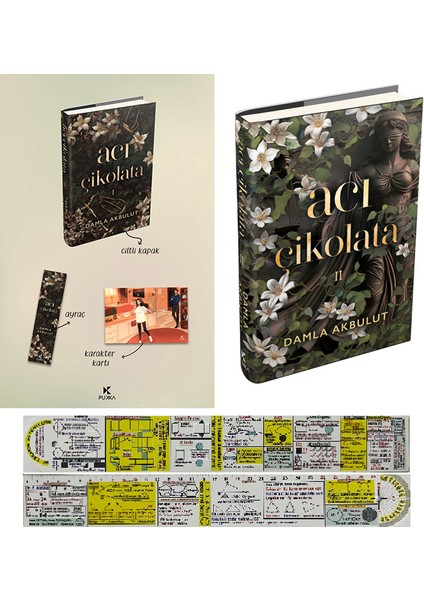 Acı Çikolata 2 Kitap Set Damla Akbulut (Ciltli) + Mat. Öğreten Cetvel
