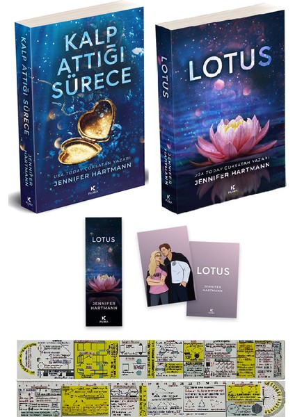 Jennifer Hartmann 2 Kitap Set / Kalp Attığı Sürece + Lotus + Mat. Öğreten Cetvel